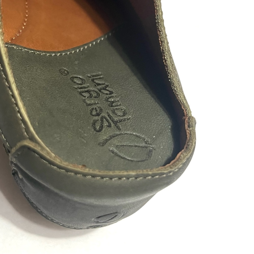 Sergio Tomani Leather Clogs Florida Verde Size 37(6.5) - Picture 11 of 14
